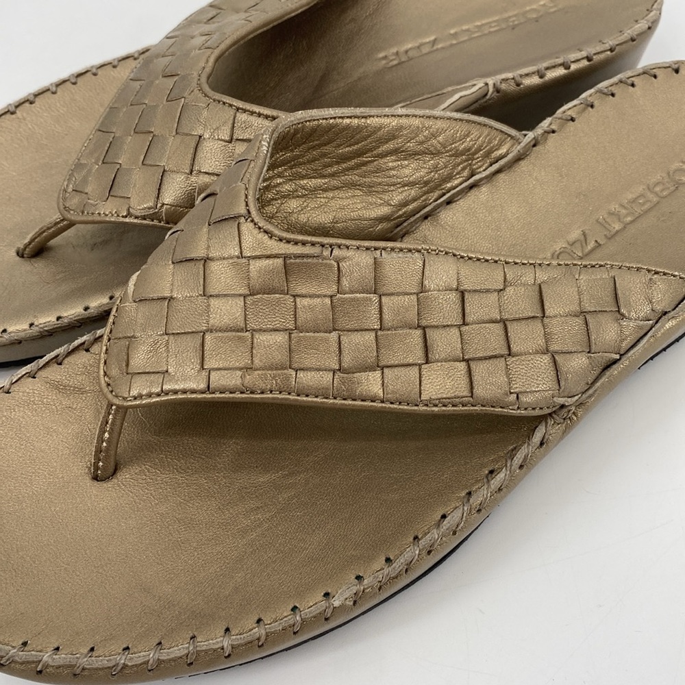 Robert Zur Braided Lilly V True Glove Leather Sandals Size 9.5 - Picture 7 of 11